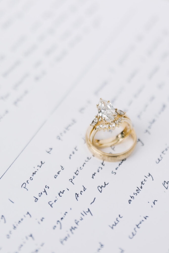 vows and rings details shot