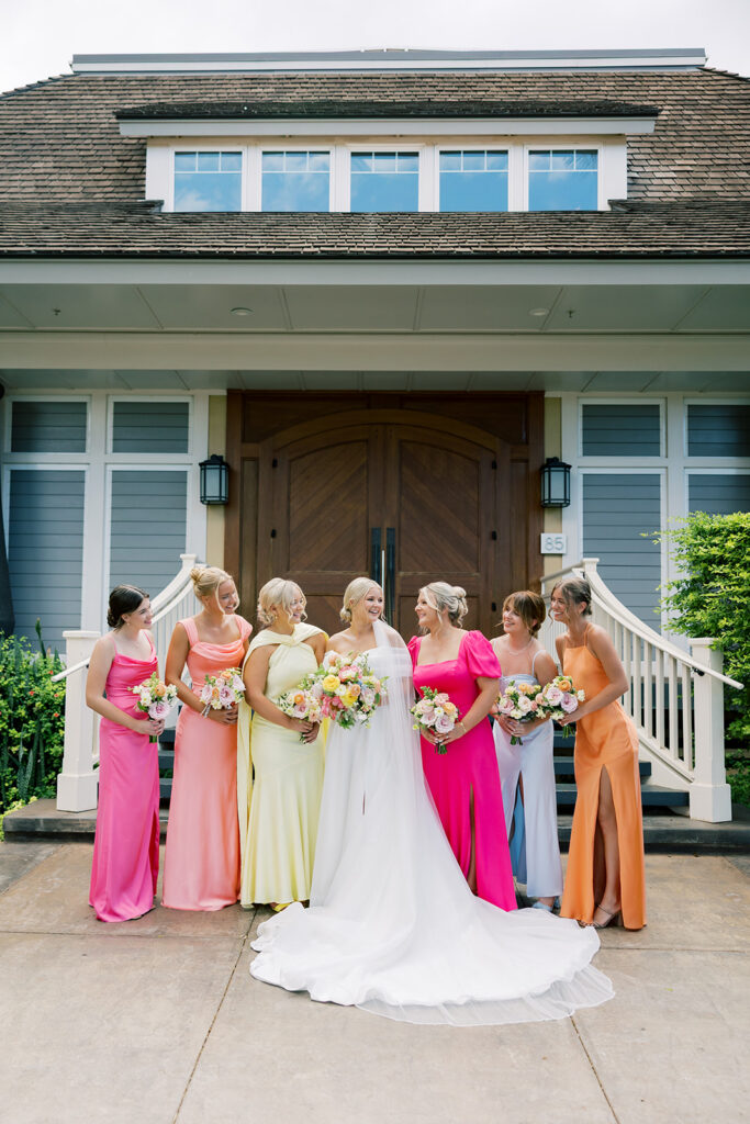 bridesmaids portrait at sugar beach events venue in maui 