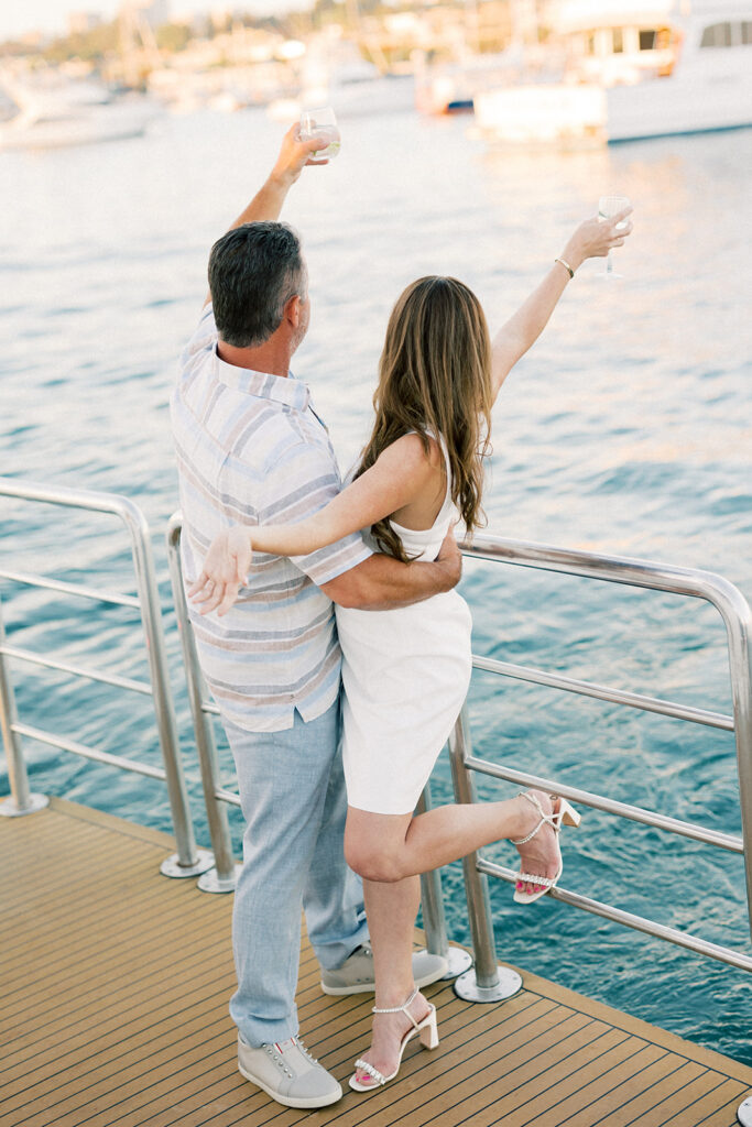 couple portrait on a boat