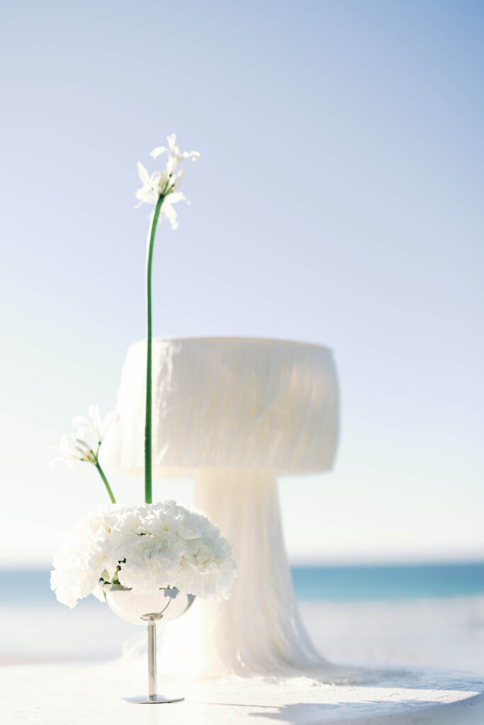 all white reception tables cape