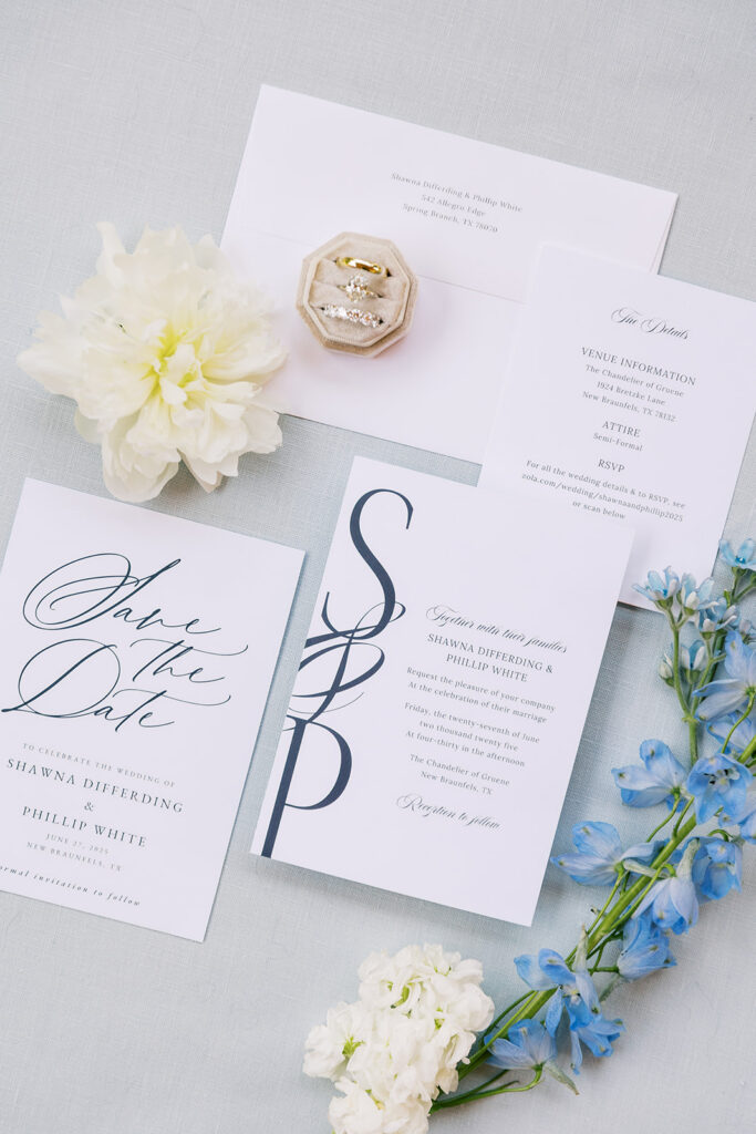 Wedding stationary detail shot
