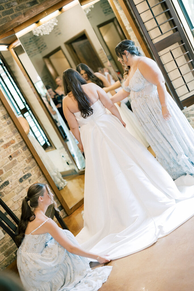 Bride getting ready