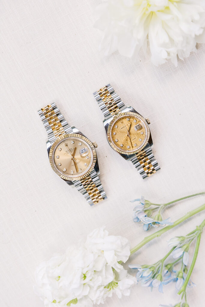 Groom's watch detail shot