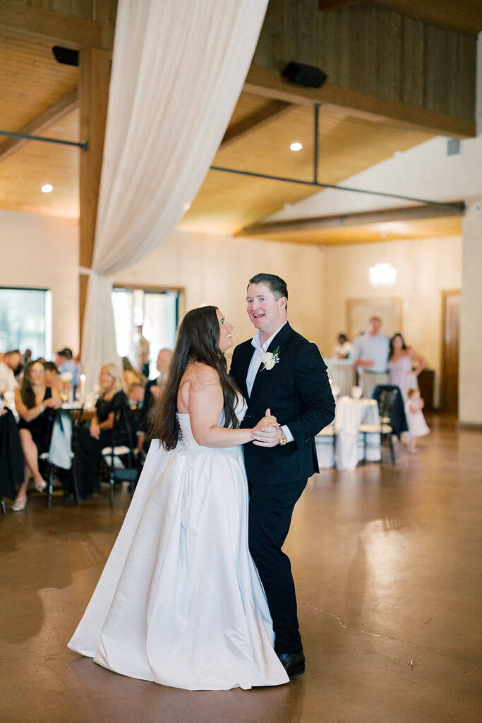 Bride and groom first dance