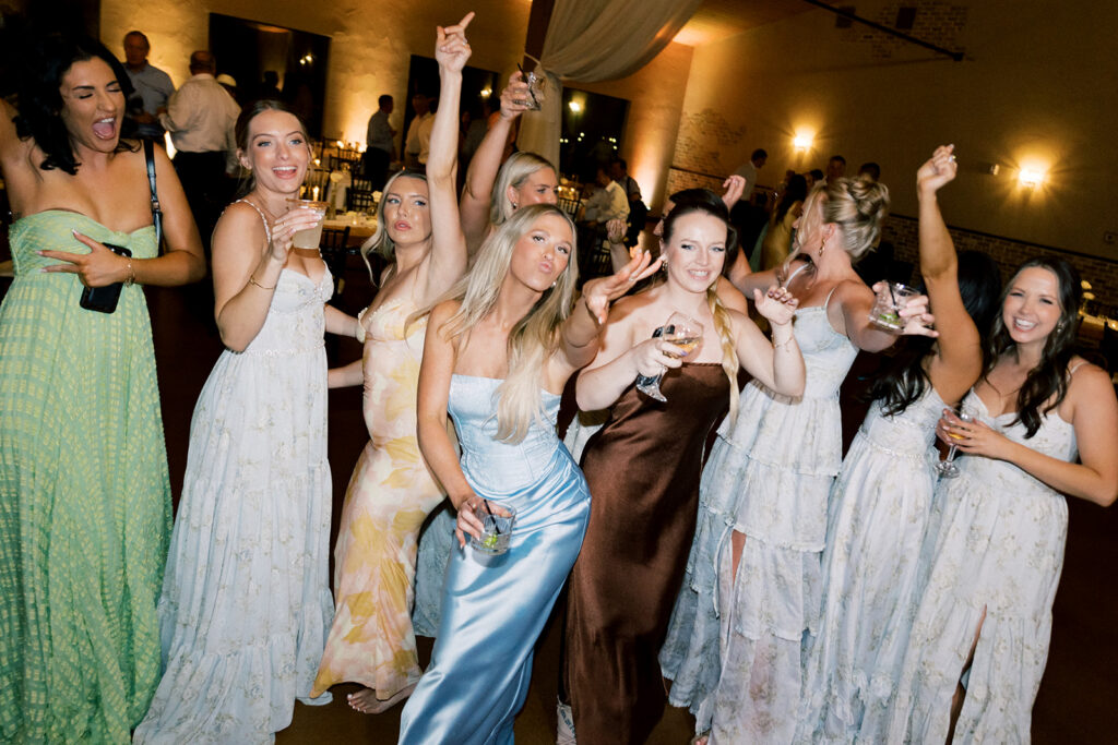 Guests dancing at reception