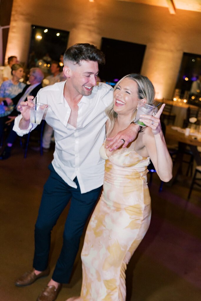 Guests dancing at reception