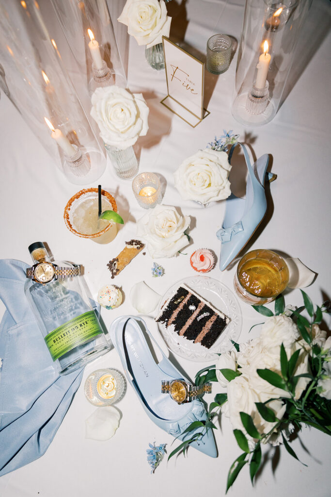 Reception table detail shot
