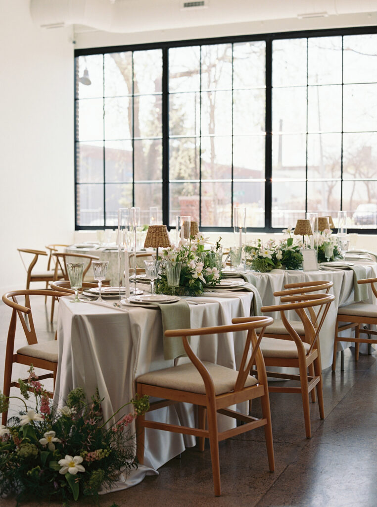 Spring wedding reception decor tablescape inspiration at The Whim in Minneapolis, MN