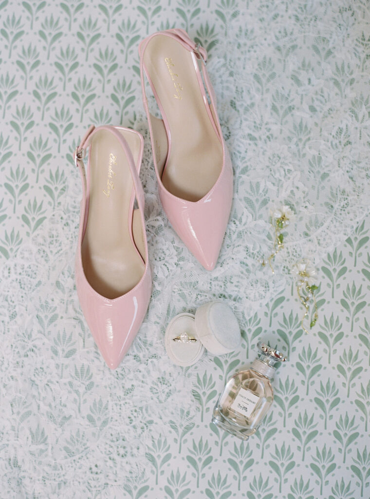 pink bridal shoes