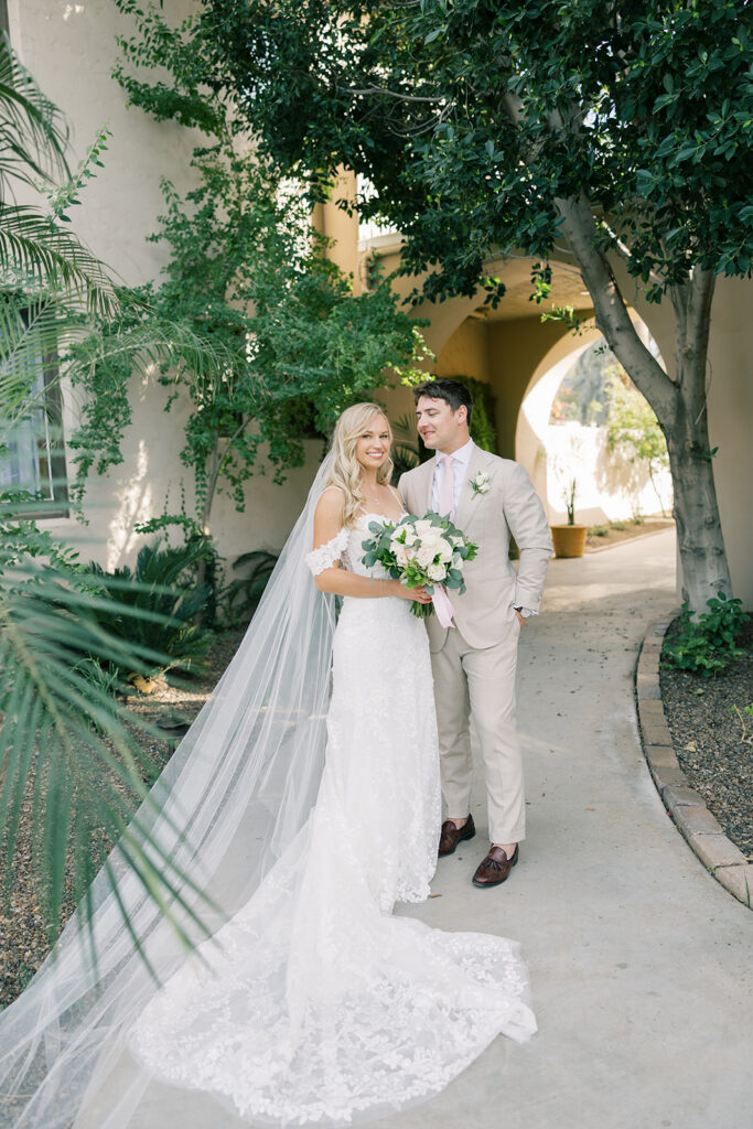 bride and groom portrait