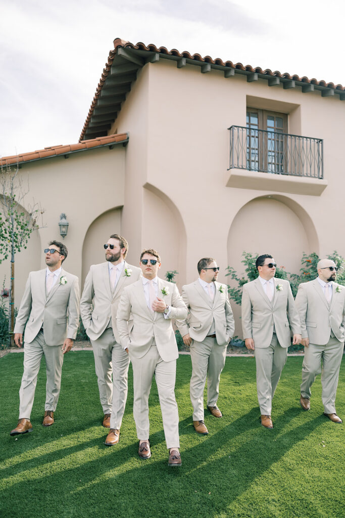 groom and groomsmen Arizona wedding