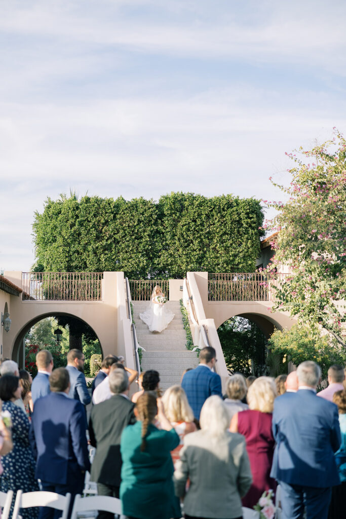 bride walking down the isle 