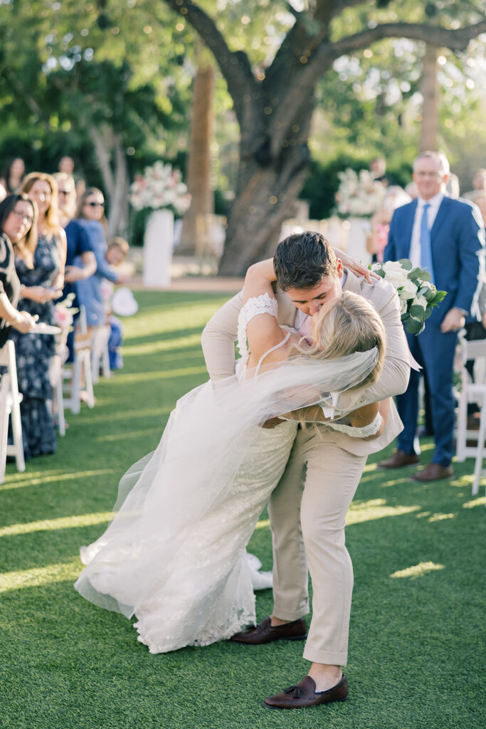 bride and groom ceremony exit
