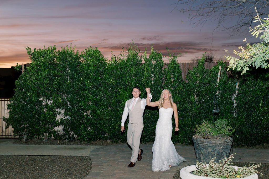 bride and groom grand entrance