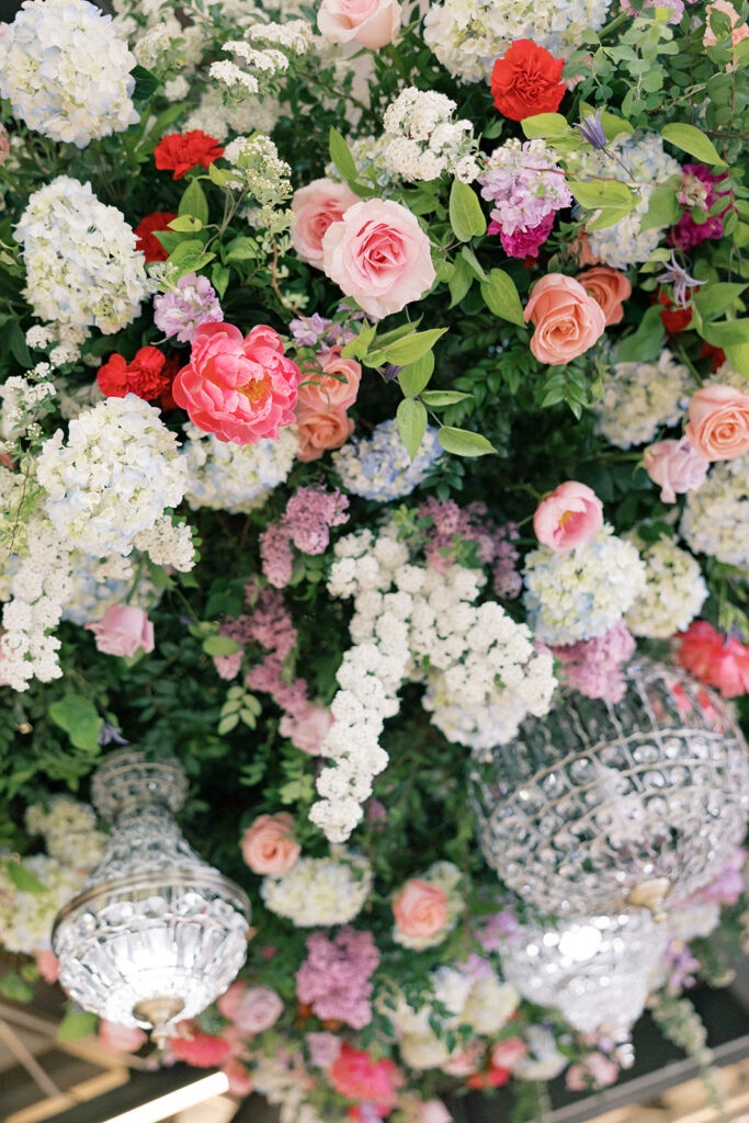 wedding flower installation
