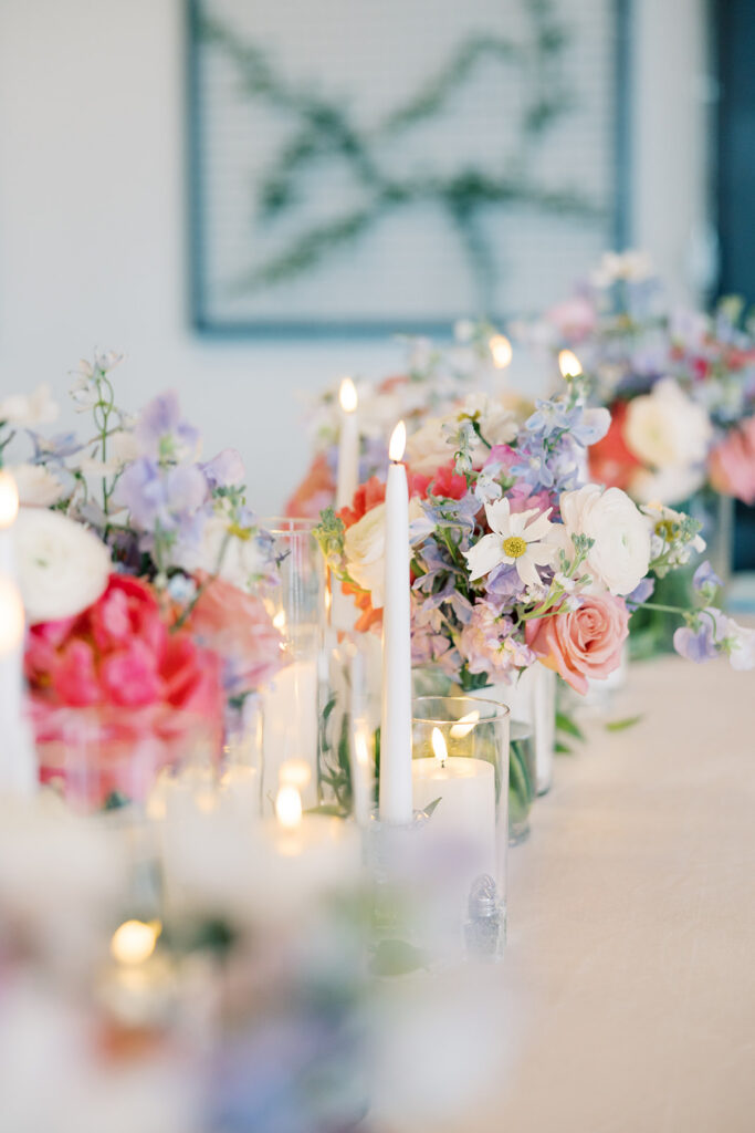 wedding reception tablescape