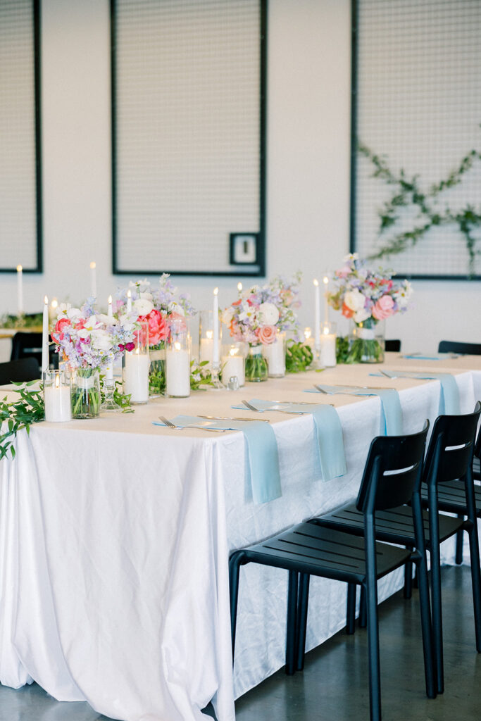 wedding reception tablescape