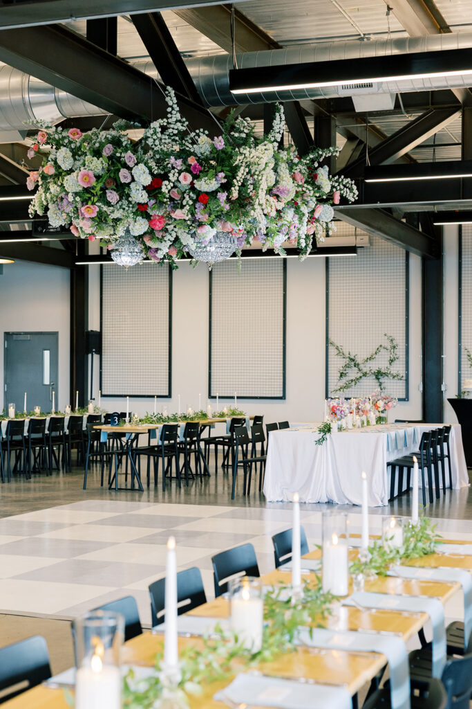 wedding reception tablescape