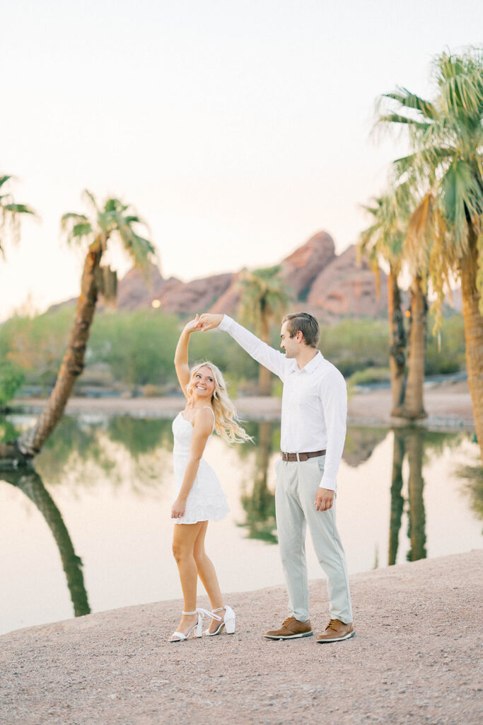 Arizona engagement in the desert