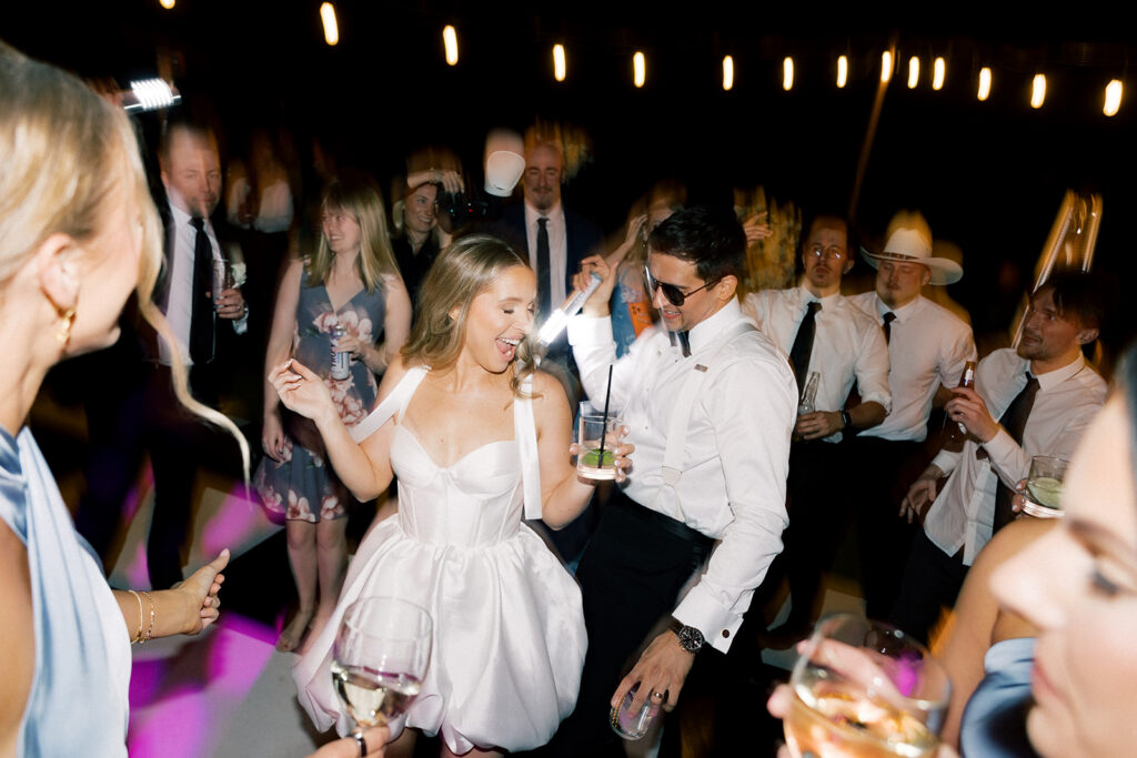 reception bride and groom
