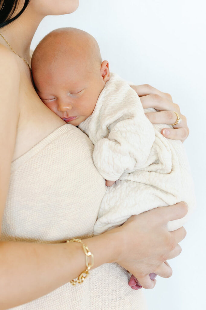 newborn and mom portrait