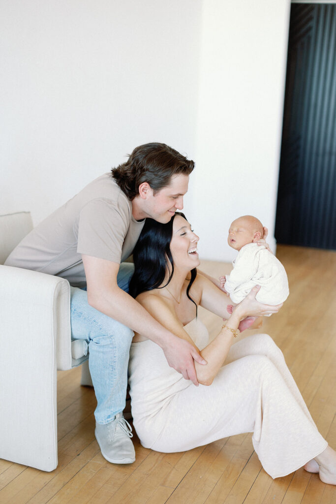newborn and parents portrait