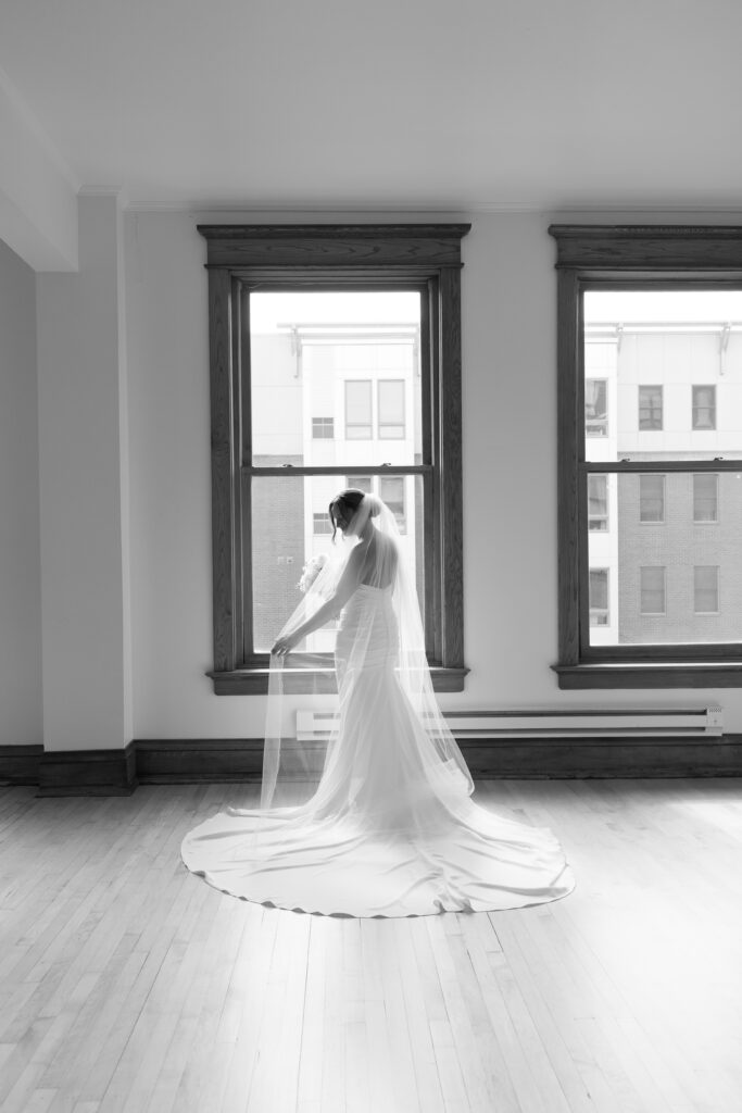 bridal portrait getting marries