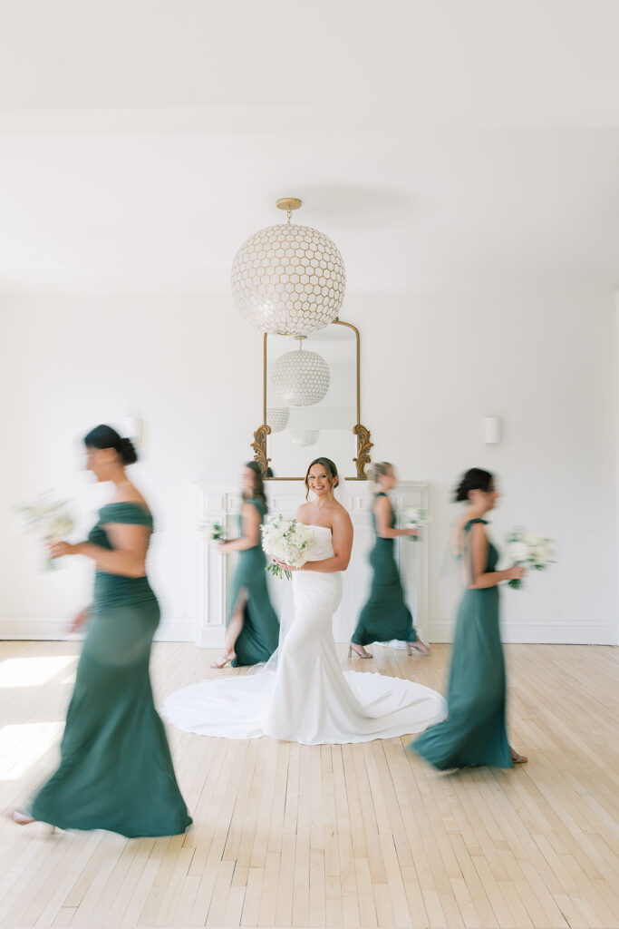 bride and bridesmaids at The Synclaire Venue in Downtown Fargo